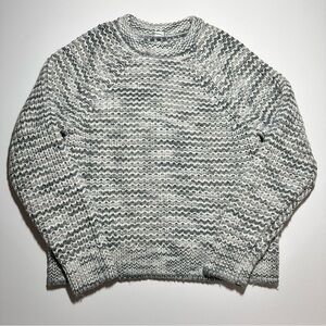Gap Chunky Knit Heathered Gray Raglan Crewneck  Sweater - Womens Large Tall